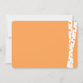 キツネウッドランド樺の木ツリーベビーシャワー 招待状 (裏面)