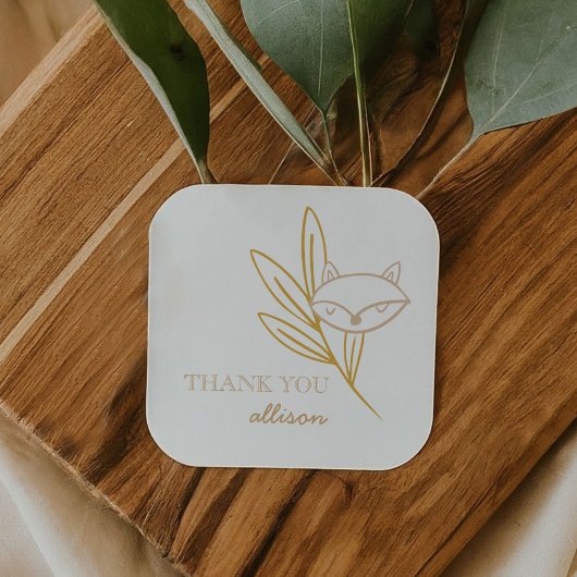 キツネウッドランド童話お気に入りシール スクエアシール