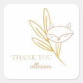 キツネウッドランド童話お気に入りシール スクエアシール (正面)