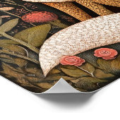 キツネウッドランド絵を描アニマルアートのポスター ポスター (角)