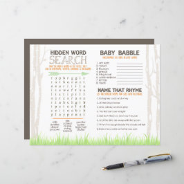 キツネウッドランド赤ちゃんシャワーランチョンマット活動シート