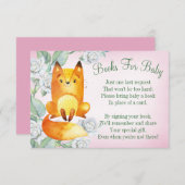 キツネウッドランド赤ちゃんシャワー本カード持って来る本 エンクロージャーカード (正面/裏面)