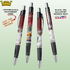 キツネウッドランド野生動物それを雪解きクリスマス🦊 ボールペン