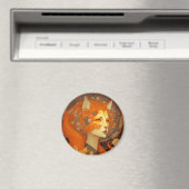 キツネウーマンファンタジーアート マグネット (インサイチュ (食洗機))