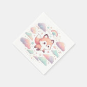 キツネエレガントベビーシャワー スタンダードカクテルナプキン (角)