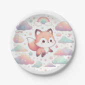 キツネエレガントベビーシャワー ペーパープレート (正面)