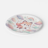 キツネエレガントベビーシャワー ペーパープレート (アングル)