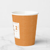 キツネオレンジホワイト誕生日パーソナライズされた 紙コップ (左)