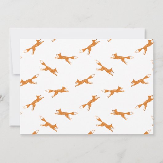 キツネオレンジホワイト1thバースデーフォト招待状 招待状 (裏面)