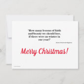 キツネオンスノークリスマスカード カード (裏面)