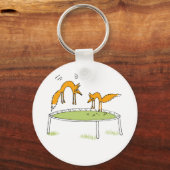 キツネオントランポリン キーホルダー (正面)