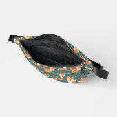 キツネオン森の緑、かわいい ファニーパック (見開き)