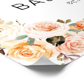 キツネオーガール秋カボチャ赤ちゃんシャワー歓迎サイン ポスター (角)