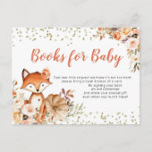 キツネオーガール秋パンプキンブックスベビー インビテーションポストカード (正面)