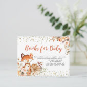 キツネオーガール秋パンプキンブックスベビー インビテーションポストカード (スタンド正面)