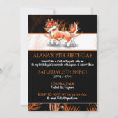 キツネオータムウォークワイルドライド誕生日招待状 招待状 (正面)