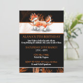 キツネオータムウォークワイルドライド誕生日招待状 招待状 (スタンド正面)