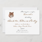 キツネカスタムアニマルバースデーパーティー 招待状 (裏面)