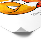 キツネカスタムウォールアーユニークト結婚のカップル向け贈り物 ポスター (角)