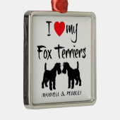 キツネカスタムテリア大好き メタルオーナメント (右)