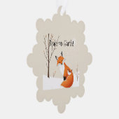 キツネカスタムピースアースミニマリスト オーナメントカード (右)