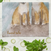 キツネカッブハンドタオル キッチンタオル (折り畳み)