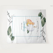 キツネカボチャ赤ちゃんシャワーバックドロップボーイ タペストリー (正面(横))