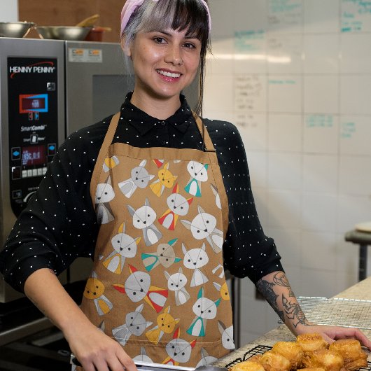 キツネカラフル漫画 エプロン