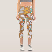 キツネカラフル漫画 カプリレギンス (正面)