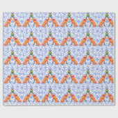 キツネキスをするズアンダーミストレートブルーチノワセリー ラッピングペーパー (フラット)