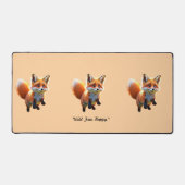 「キツネキットのテールチェイス」 デスクマット (正面)