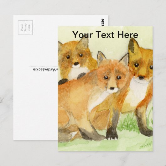 キツネキット ポストカード (正面/裏面)