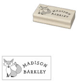 キツネキッドのかわいいウッドランドの動物名 ラバースタンプ (押印)