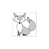 キツネキッドのかわいいウッドランド動物 ラバースタンプ (インプリント)