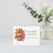 キツネキューバおむつラッフルウッドランドベビーシャワー エンクロージャーカード (スタンド正面)