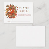 キツネキューバおむつラッフルウッドランドベビーシャワー エンクロージャーカード (正面/裏面)