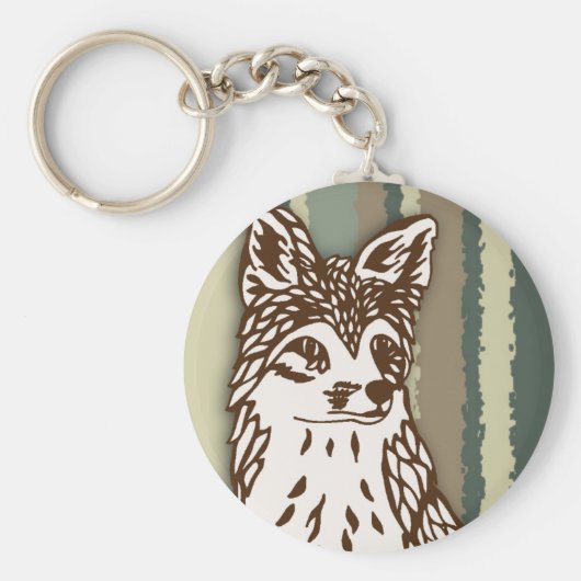 キツネキーチェーン キーホルダー (正面)