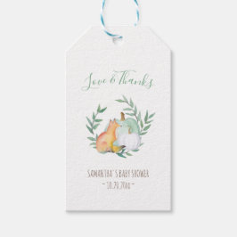 キツネギフトラベル- 11月秋ベビーシャワー ギフトタグ