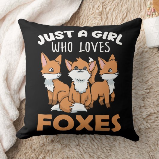 キツネギフト女性キツネギフト女の子キツネ恋人キツネ クッション (ブランケット)
