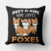 キツネギフト女性キツネギフト女の子キツネ恋人キツネ クッション (正面)