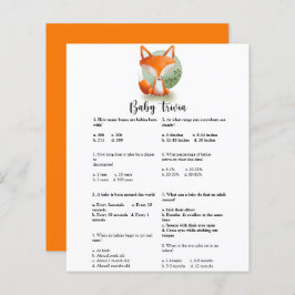 キツネクブベビートリビア |赤ちゃんシャワーゲーム