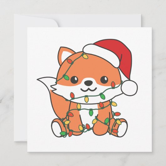 キツネクリスマスウィンターアニマルズホリデーキツネ シーズンカード (正面)
