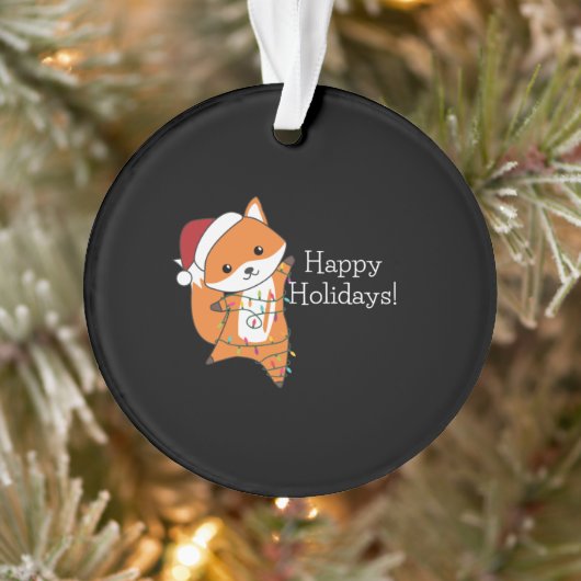 キツネクリスマススノーウィンターアニマルズキツネ オーナメント (ツリー)