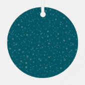 キツネクリスマスツリーズライスノーフレーク メタルオーナメント (裏面)