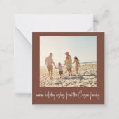 キツネクリスマスフォトカード ノートカード (裏面)