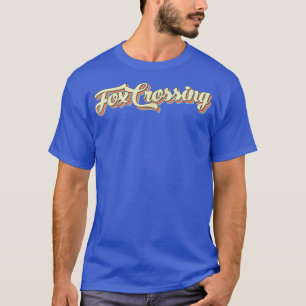 キツネクロッシングTシャツレトロアート野球フォントヴィンタグ Tシャツ