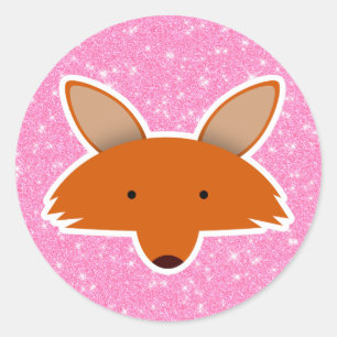 キツネグリッター ラウンドシール