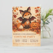 キツネコウモリのハロウィンパーティー招待状 招待状 (スタンド正面)