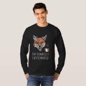 キツネコーヒーラバーカフェインキツネマグコーヒー Tシャツ (正面フル)