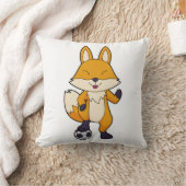 キツネサッカー選手 クッション (ブランケット)